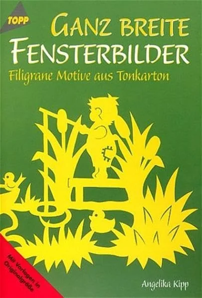Cover des Bastelbuchs Ganz breite Fensterbilder von Angelika Kipp