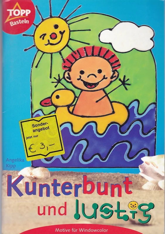 Cover des Bastelbuchs Kunterbunt und lustig von Angelika Kipp